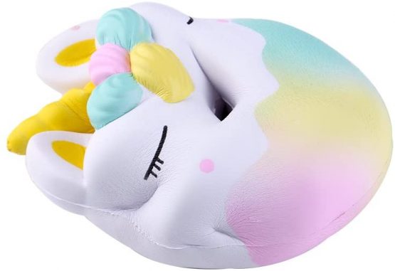 Anboor Squishies Unicorn Doughnut Slow Rising Squeeze Toys Stress Reliever Kawaii Sugar Scented Squishies Toys Prime Gift Collection (1 Pcs, Colorful) - Image 4