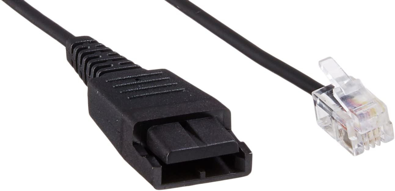 Jabra GN1216 SmartCord - Straight Headset Cable for Avaya Deskphones, Multicolour