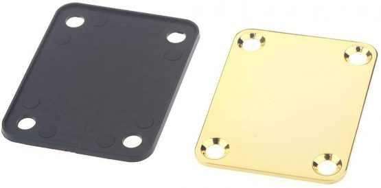 Musiclily Metal Guitar Neck Plate for Fender Stratocaster Telecaster Electric Guitar or Bass,Gold - Image 3