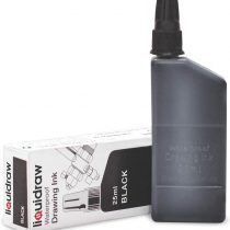Technical Pen Waterproof Drawing Ink Black 25ml (Compatible with Rotring Isograph Pens)