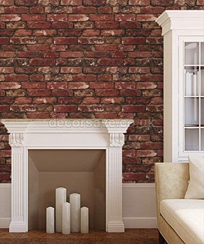Fine Decor FD31285 Rustic Brick Wallpaper, Red, 20.5 x 393.7 cm - Image 4
