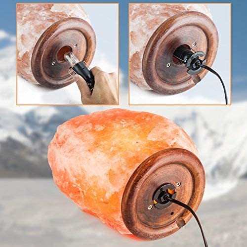 Salt Lamp Replacement Light Fitting With Button + 4 Units Of 15 Watt