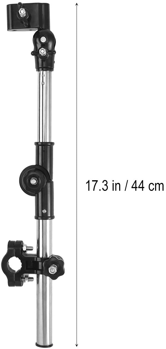 OUNONA Umbrella Mount Stand Adjustable Outdoor Umbrella Holder for Bike Electric Bicycle Stroller Wheel Chair (Black) - Image 2