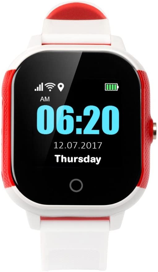 EE - BESTIE 3 GPS KIDS SMARTWATCH WATERPOOF PHONE TRACKER 2018 MODEL. 30 DAY MONEY BACK GAURANTEE, Red and white - Image 3