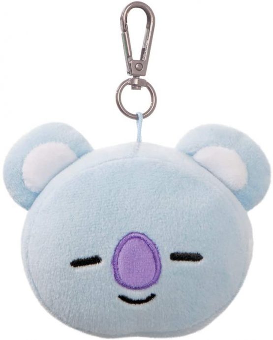 AURORA BT21 Official Merchandise, KOYA Plush Key Clip, 61336, Blue