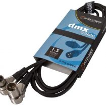Accu Cable 110 Ohm 1.5m 3 Pin XLR DMX Cable - Black