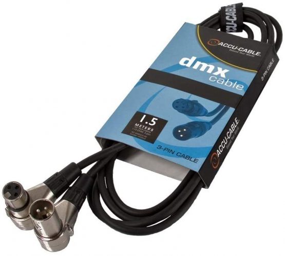 Accu Cable 110 Ohm 1.5m 3 Pin XLR DMX Cable - Black