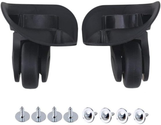SHANOER 1 Pair Black 9.1x10.7x4.9cm Suitcase Luggage Wheels Axles Deluxe Repair Replacement Kit