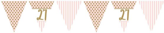 Creative Party M324 Dots and Stripes 21" Metallic Pennant Banner-1 Pc