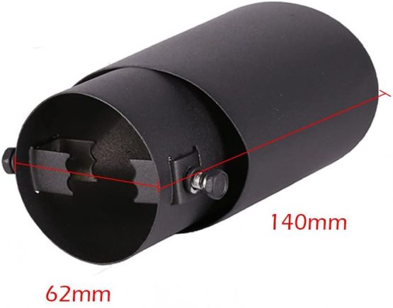 62mm Stainless Steel Exhaust Pipe Trim Car Tip Tail Muffler Tail Throat Black For Universal Auto Styling - Image 2