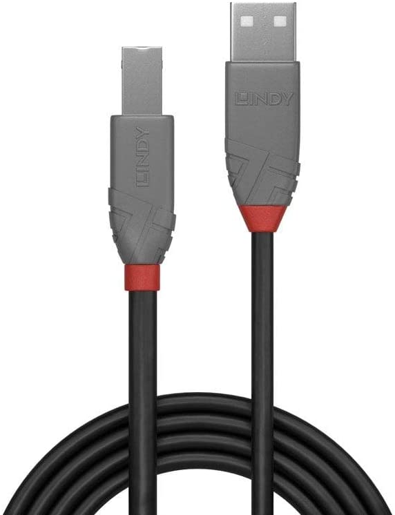 Lindy 3m USB 2.0 Printer Cable, USB-A to USB-B Cable ,Scanner and Printer cable for HP Canon, Dell, Epson, Brother - Image 2