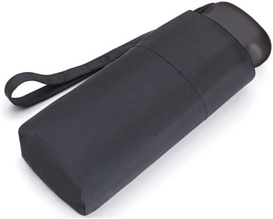 DUA Mini Flat Folding Umbrella Black