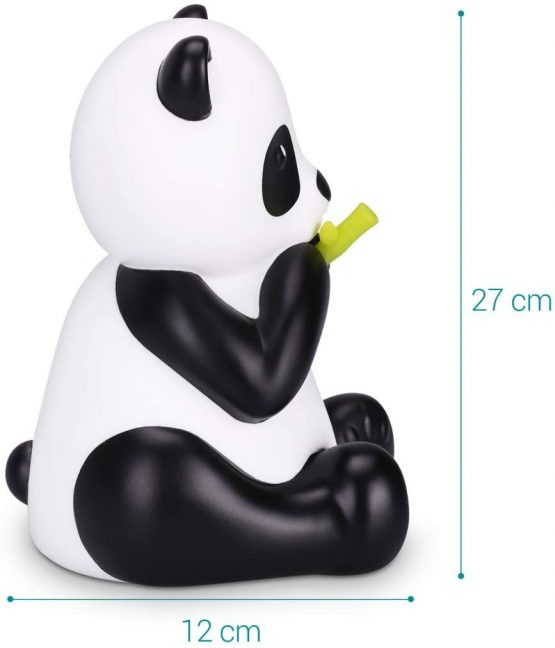 Navaris Panda Night Light for Kids - RGB Colour Changing LED Lamp for Girls and Boys Nursery, Childrens Room, Bedside Table - BPA Free - Black/White - Image 3