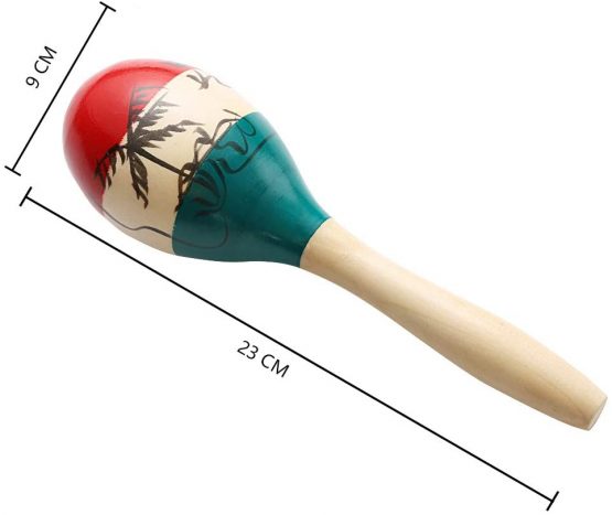 Percussion Maracas Shakers Rattles Sand Hammer Percussion Instrument with ABS Plastic Shells and Wooden Handles for Live Performances and Recording Sessions (Black) - Image 3