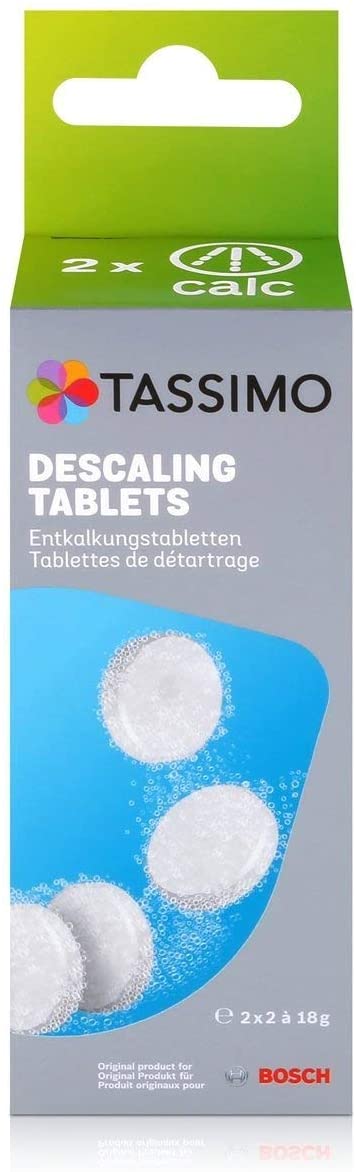 Tassimo Descaling Tablets with 4 Tablets for 2 Descaling Processes, White, 4 count (Pack of 1)