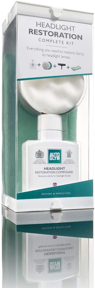 Autoglym Headlight Restoration Complete Kit, Quickly Restore Cloudy And Discoloured Headlights
