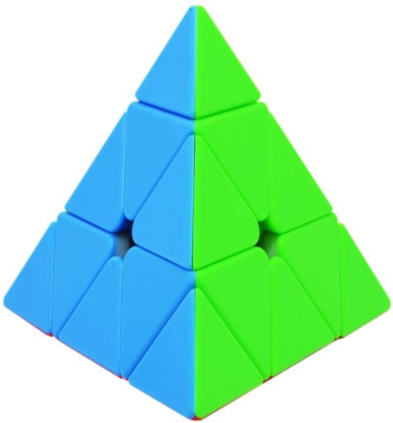 Pyraminx Stickerless ,Speed Magic Cube 3x3 Magic Cube Triangle Pyramid Puzzle Twist Travel Toys for Gift