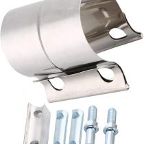 Suuonee Exhaust Pipe Clamp, Universal Car Stainless Steel Exhaust Pipe Clamp Lap Joint Band Clamp (2 Inch)