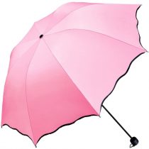 Sun Umbrella for Women Ladies Pink Parasol Folding Umbrellas UV Protection Lightweight Parasol in Summer(Princess Pink)