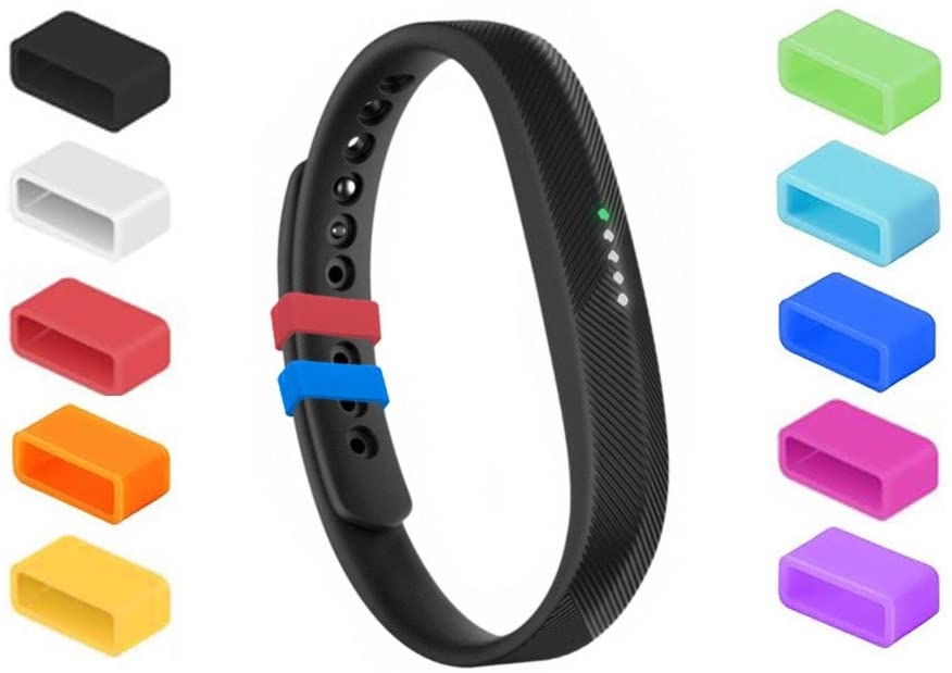 NEO+ Silicone Fasteners compatible with Fitbit activity trackers. Fix the Clasp Fall Off Problem. Secure the Wristband in Style (SET OF 10 FULL)