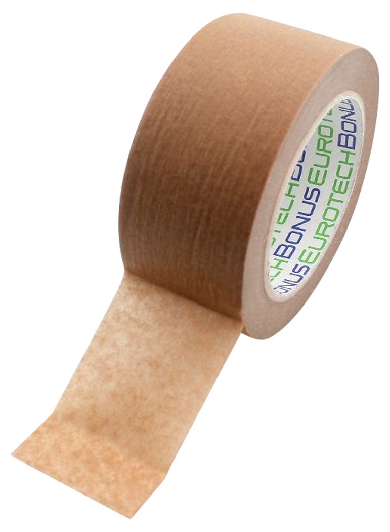 BONUS Eurotech 1BP25.60.0050/050A# Paper Packing Tape, Natural Rubber Based Adhesive, Eco Pack, Width 50 mm, Length 50 m