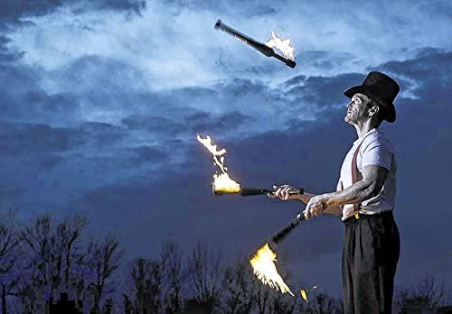 Juggle Dream 3x PULSAR Fire Juggling Torches Pro Juggling Fire Torch Set of 3 + Flames N Games Travel Bag! Exellent Training set of Torches for Fire Juggling! - Image 3
