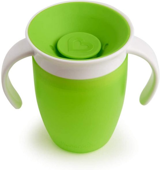Munchkin Miracle 360 Degree Trainer Cup, 7 oz/207 ml, Green - Image 2