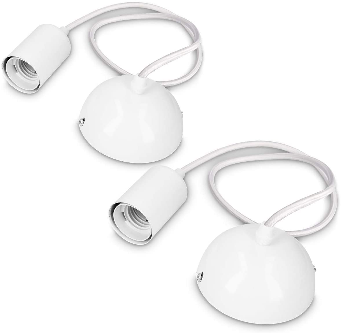 kwmobile 2X Ceiling Pendant & Lamp Holder Ceiling Rose & Light