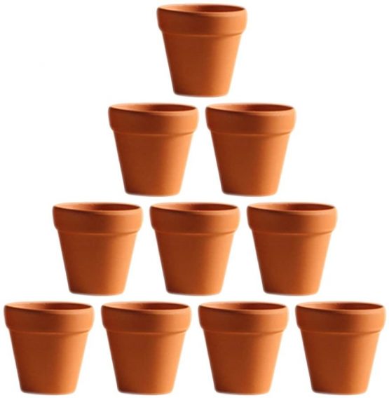 BESTOMZ 10 Pcs Mini Clay Pots 1.2'' Terracotta Pot Clay Ceramic Pottery Planter Cactus Flower Pots Succulent Nursery Pots- Great for Plants,Crafts,Wedding Favor