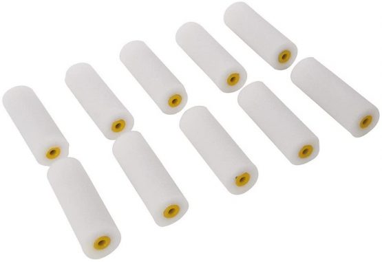 Silverline 398771 100 mm Mini Roller Sleeves 10pk Gloss