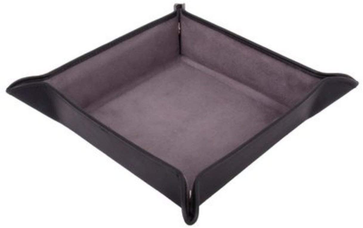 Genuine Black Leather Trinket Tray - Nappa by Pierre Cardin