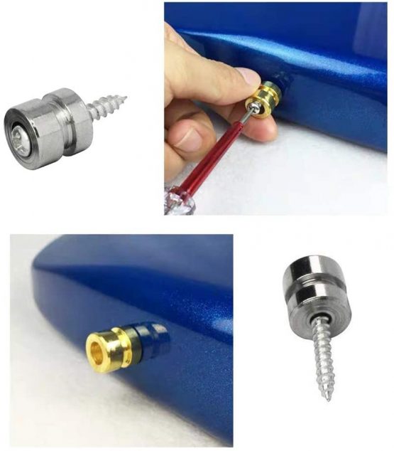 Guitar Strap Locks,Guitar Strap Buttons 2 Pack Metal Straplocks Anti-stripping Quick Release Bass Locks with Mounting Screws for Electric Acoustic Guitar Replacement - Image 3