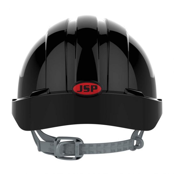 JSP EVO2 One Size Safety Helmet with Slip Ratchet - Black - Vented - (AJF030-001-100) - Image 4