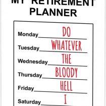 Retiring Card for Men & Women Funny My Retirement Planner Design