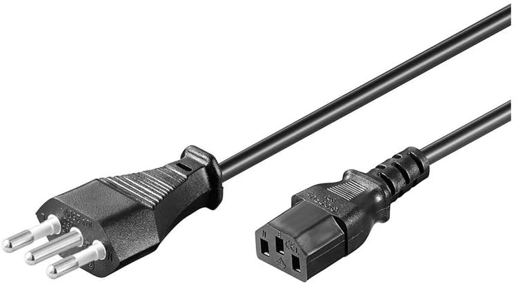 Goobay 97203 Cable Connector for Cold Appliances Italy, 1.8 m Length, Black, 1.8 Meters