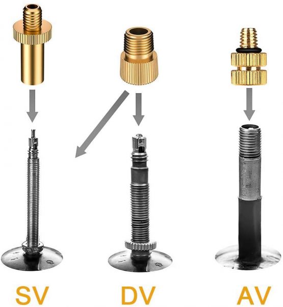 SZSHIMAO Bike Valve Adapter Bicycle Valve Adaptor Converter (DV/AV/SV) Ball Needle Nozzle Ball Pump Needle Set for Compressor Bike Floor Pump Air Pump Ball Pump 10-Pcs - Image 2