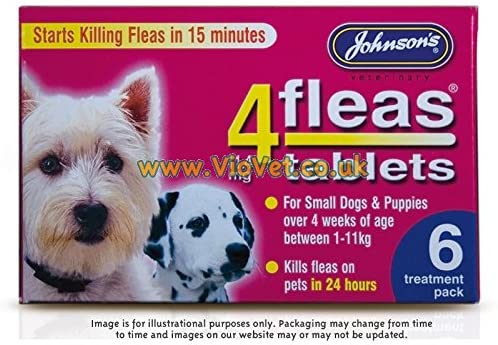 4Fleas Tablets for Dogs - Small Dogs & Puppies (1-11kg) - pack of 6