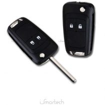 Automobile Locksmith Quality 2 button Remote Control Flip Folding Key Fob Shell Case with Uncut Key Blade for Vauxhall Opel Insignia Astra key