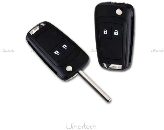 Automobile Locksmith Quality 2 button Remote Control Flip Folding Key Fob Shell Case with Uncut Key Blade for Vauxhall Opel Insignia Astra key