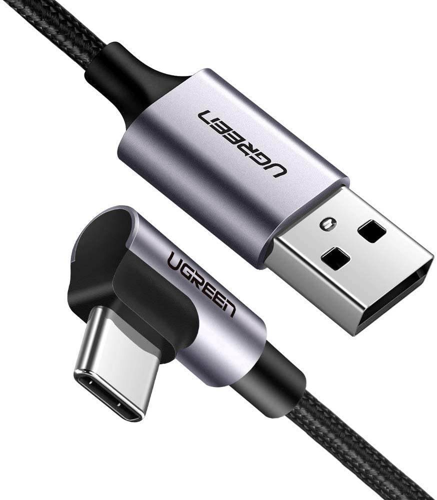 UGREEN USB A to USB C Cable 90 Degree 3A Right Angle USB C Charger Cable Fast Charging Compatible with iPhone 17/16/15
