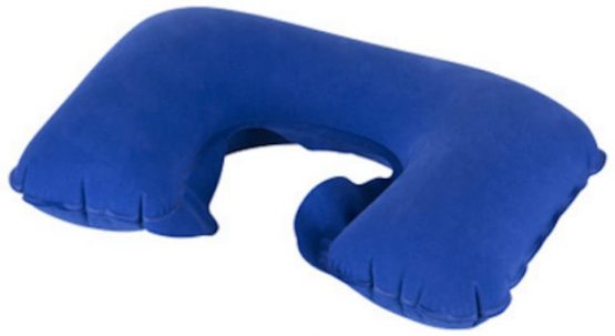 Pack of Two Inflatable Blow up Neck Pillow for Holiday and Travel Comfort. Compact and Light for Easy Storage (Oxford Blue)