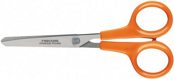 Fiskars Hobby Scissors, Length: 13 cm, For Right- and Left-handed Users, Stainless Steel Blade/Plastic Handles, Orange, Classic, 1005154