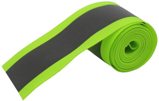 Leen4You Fabric Reflective Safety Tape Strip Vest Warn Caution Trim Strip Sew on Lime Synth 3 Meters