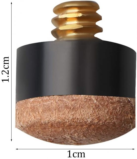 ZHIYE Screw on Tips 10 mm 0.4 inch Cue Tips Screw On for Pool Cues and Snooker Easy to fit, 20 pieces Brown - Image 3