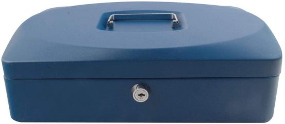 Q-Connect KF02625 Cash Box 12-inch - Blue - Image 2