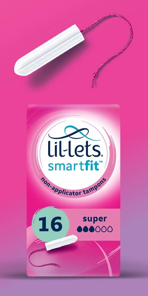 Lil-Lets Non-Applicator Super Tampons X 96, (6 Packs of 16 Tampons), for Medium to Heavy Flow 3 Droplets, Plant-Based - Image 3