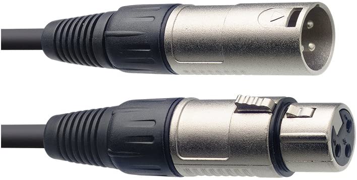 Stagg 3m XLR to XLR Microphone Cable - Balanced 3‑Pin Male to Female Lead with Secure Connectors, Black, 3 meters - Image 2