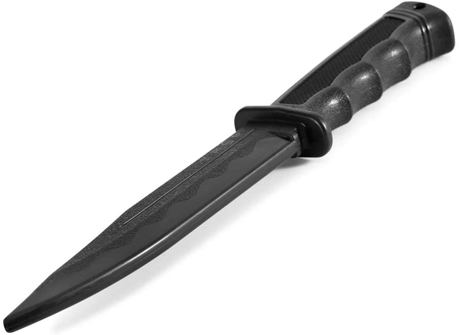 Playwell Martial Arts Deluxe TPR Safety Rubber Military Classic Training Knife, Black - Image 2