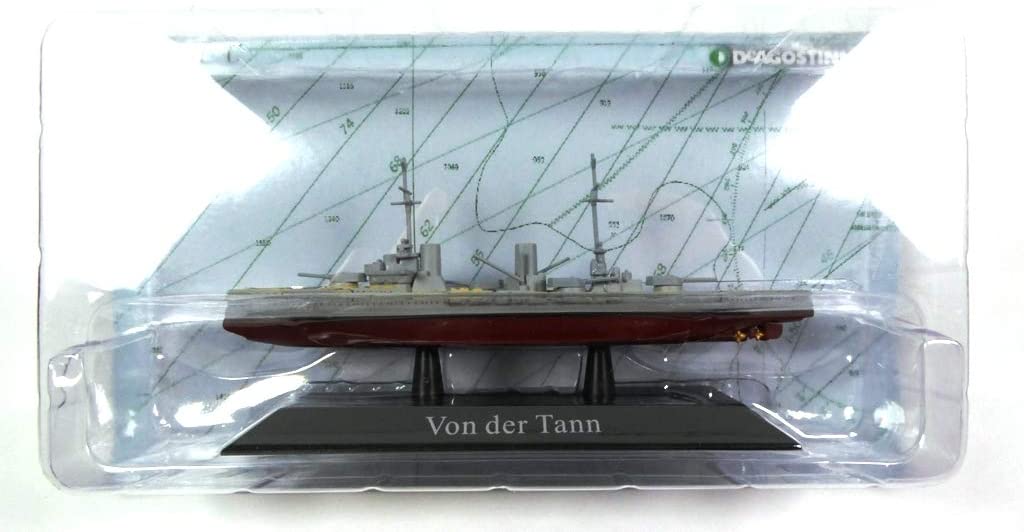 DeAgostini VON DER TANN 1910 Battle cruiser 1/1250 WS44, Blue, Grey, Brown, Small - Image 4
