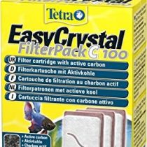 Tetra EasyCrystal FilterPack C 100 Filter Cartridges with Active Carbon, Pack of 3